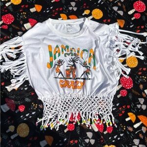 Bundle of Two Jamaica Shirts with Beaded and Mesh Designs size L/XL